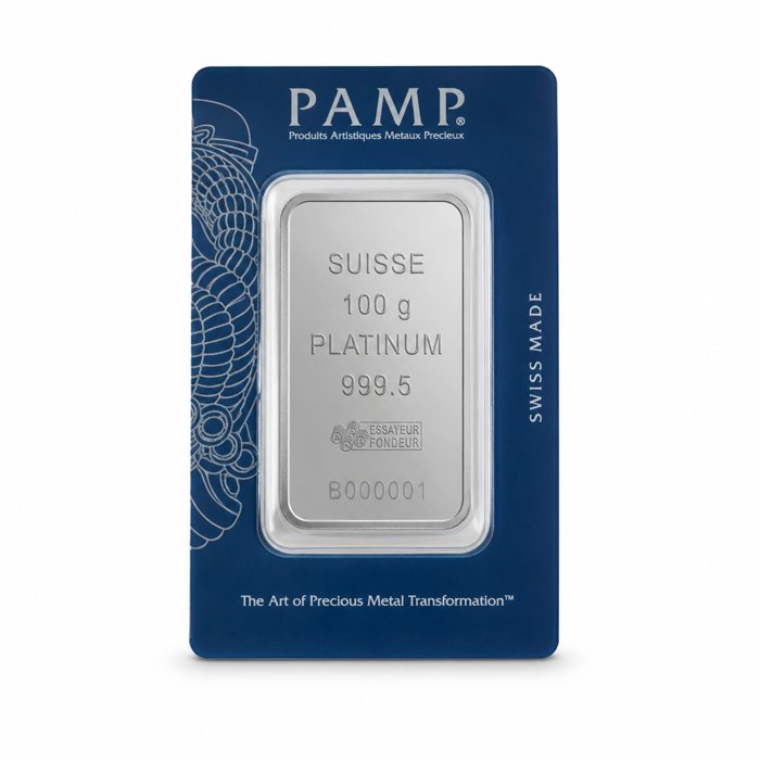 Lingot de platine PAMP 100 g